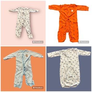 Lot of 4 Carter's Sleep & Play Footless Onesies/Sleep Sack (3-6 Months)